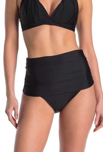 Imbracaminte femei athena ruched high waist bikini bottoms black