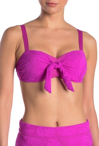 Imbracaminte femei athena sun daze ruched tie front bikini top purple