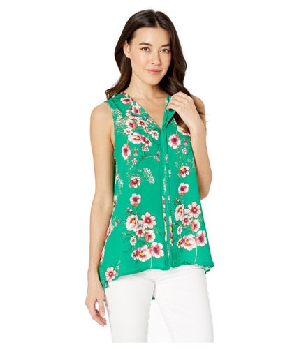 Imbracaminte femei b collection by bobeau lily pleat back top greenpink floral