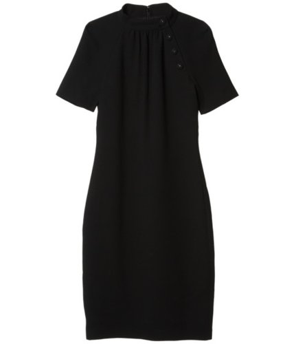 Imbracaminte femei badgley mischka asymmetrical button neck pebble crepe dress black