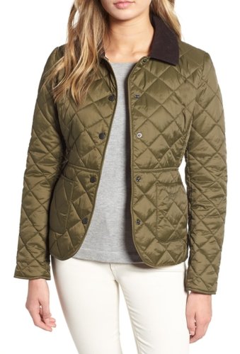 Imbracaminte femei barbour deveron diamond quilted jacket olivepale pink