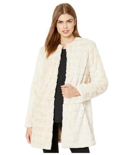 Imbracaminte femei bb dakota anything for you grooved faux fur coat ivory
