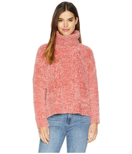 Imbracaminte femei bb dakota eyelash kisses chenille cable knit sweater blush pink