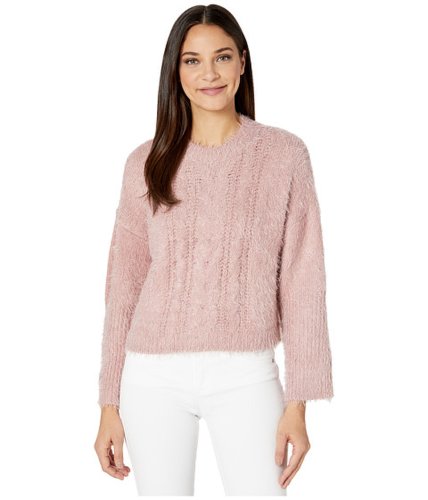 Imbracaminte femei bb dakota feelin lashy eyelash cable knit sweater rose quartz