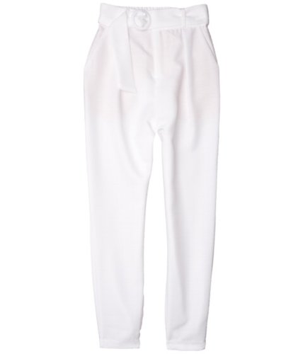 Imbracaminte femei bb dakota nice hustle textured novelty woven belted pants optic white