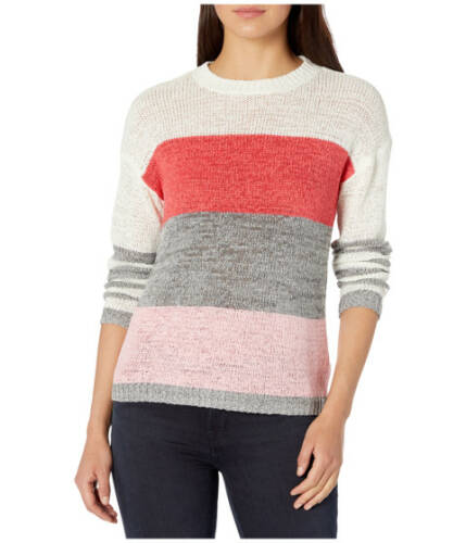 Imbracaminte femei bb dakota tickled pink tape yarn color-blocked sweater cashmere rose