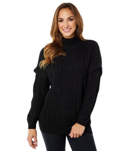 Imbracaminte femei bcbg girls cable turtleneck sweater black