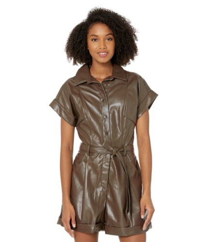 Imbracaminte femei bcbgeneration collared snap front romper - w1wx5d15 dark olive