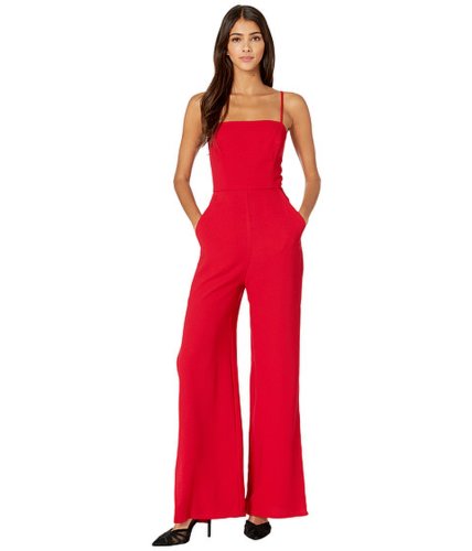 Imbracaminte femei bcbgeneration slit ankle woven jumpsuit gef9181542 ruby red