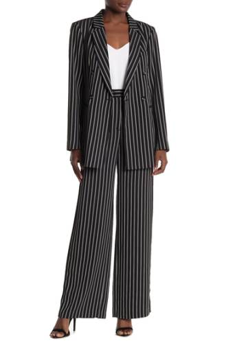 Imbracaminte femei bcbgmaxazria stripe print long pants black combo