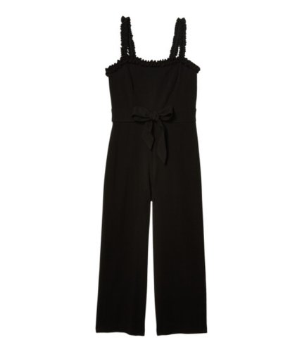 Imbracaminte femei bebe cropped jumpsuit with ruffle strap detail black