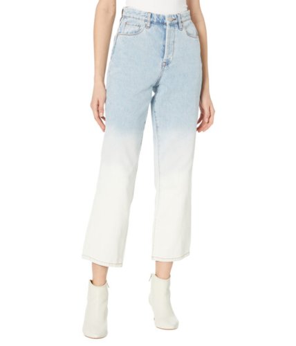 Imbracaminte femei blank nyc baxter straight bleached leg five-pocket jeans in bluewhite bluewhite
