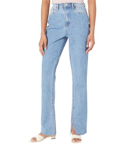 Imbracaminte femei blank nyc cooper straight leg jeans with inseam slit in not having it not having it