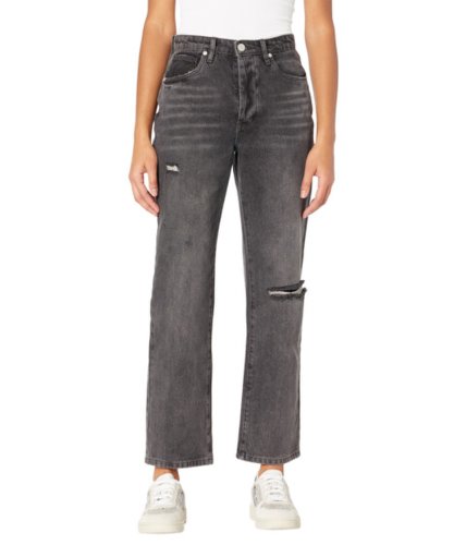 Imbracaminte femei blank nyc howard mid-rise loose fit five-pocket jeans with rips in lips sealed lips sealed