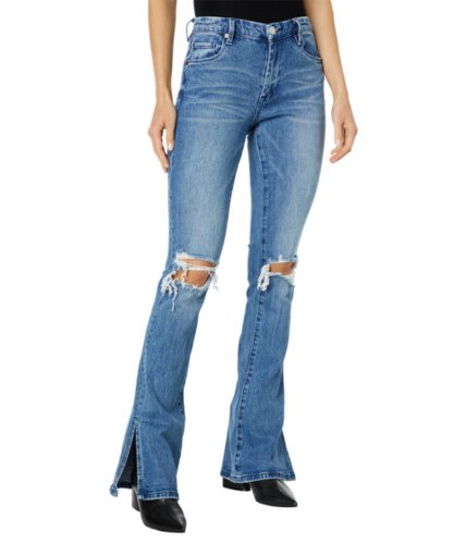 Imbracaminte femei blank nyc hoyt mini bootcut five-pocket jeans with outseam slit in home sweet home sweet
