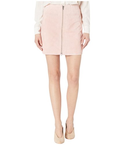 Imbracaminte femei blank nyc real suede skirt with zipper detail in pink pearl pink pearl