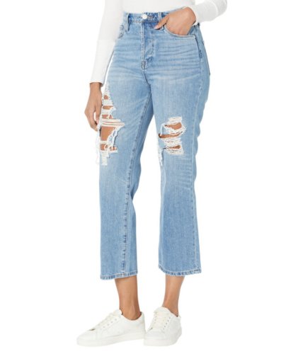 Imbracaminte femei blank nyc the baxter five-pocket straight leg jeans with rips in loosen up loosen up