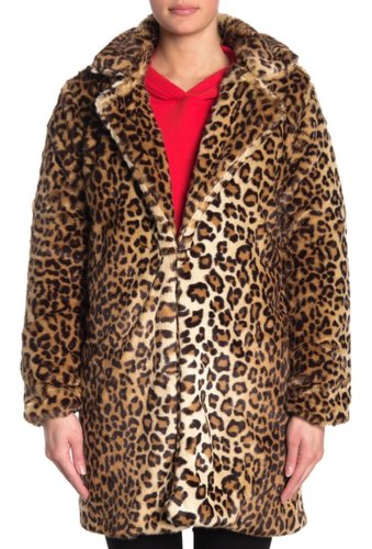 Imbracaminte femei blanknyc denim note to self leopard print faux fur jacket leopard