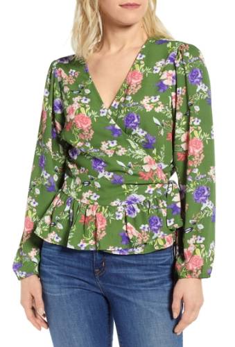 Imbracaminte femei bobeau louise wrap blouse ivy meadow floral