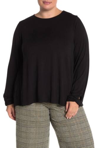 Imbracaminte femei bobeau miah knit t-shirt plus size black