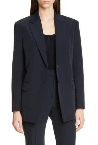 Imbracaminte femei boss jemara oversized notch lapel blazer open blue
