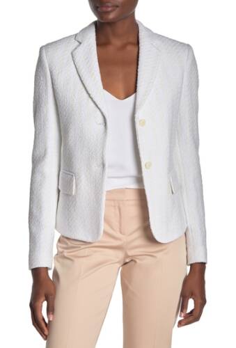Imbracaminte femei boss jomanda two button notch textured blazer open white