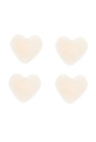 Imbracaminte femei brazabra silicone gel hearts beige
