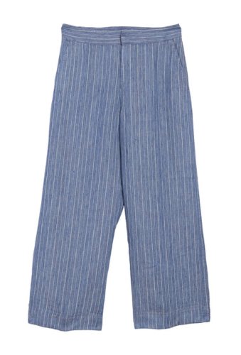 Imbracaminte femei brochu walker landon stripe crop linen pants dume chambray stripe
