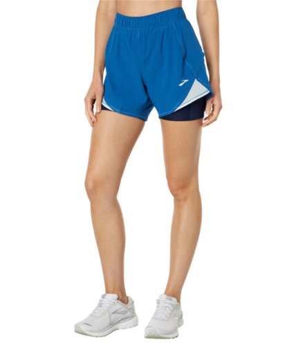 Imbracaminte femei brooks chaser 5quot 2-in-1 shorts blue ashice bluenavy