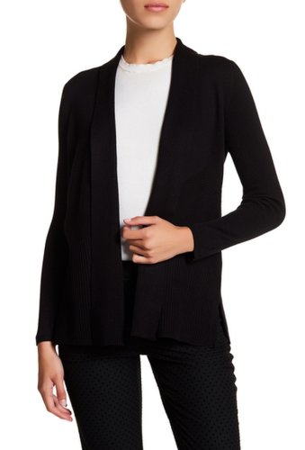 Imbracaminte femei cable gauge rib knit open front cardigan petite black