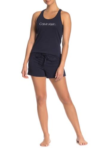Imbracaminte femei calvin klein logo tank shorts pajama 2-piece set 0pp shoreline