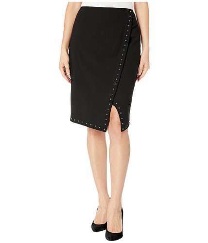 Imbracaminte femei calvin klein studded asymmetric lux skirt black