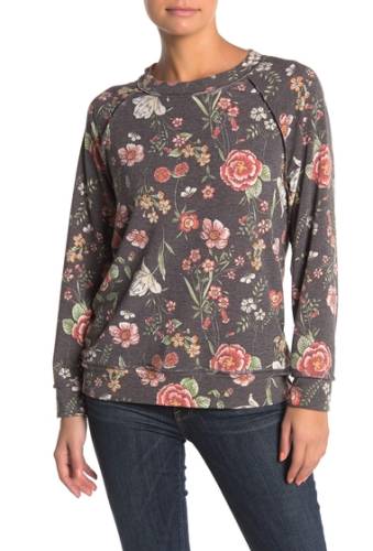 Imbracaminte femei caslon floral long sleeve cozy sweatshirt gray- red vine flrl