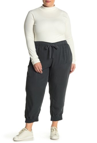Imbracaminte femei caslon lightweight woven joggers plus size grey ebony