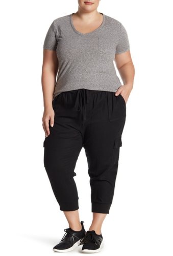 Imbracaminte femei caslon linen blend joggers plus size black