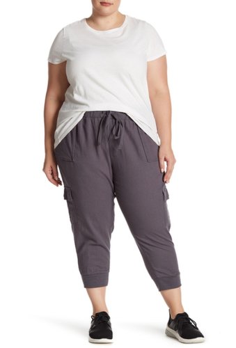 Imbracaminte femei caslon linen blend joggers plus size grey forged