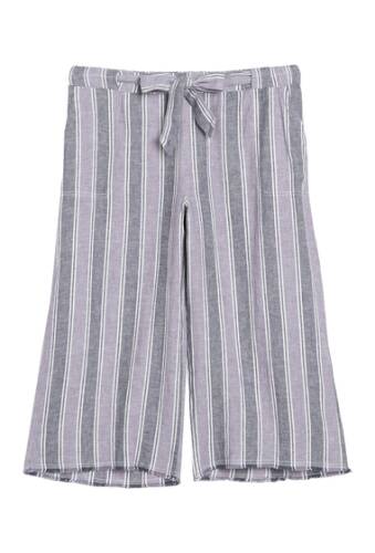 Imbracaminte femei caslon striped linen blend crop pants plus size gray wide stp