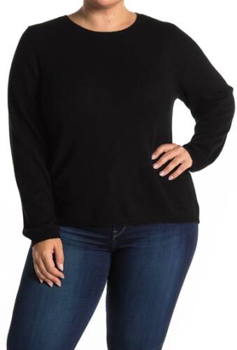 Imbracaminte femei catherine catherine malandrino cashmere crew neck pullover sweater plus size black