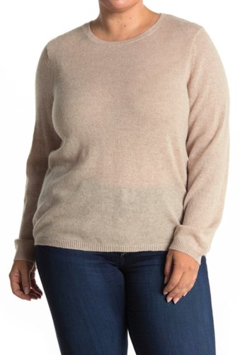 Imbracaminte femei catherine catherine malandrino cashmere crew neck pullover sweater plus size tuscan heather