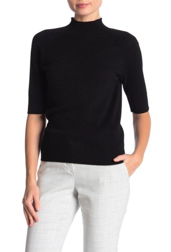 Imbracaminte femei catherine catherine malandrino mock neck elbow sleeve cashmere sweater black