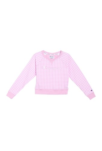 Imbracaminte femei champion campus french terry cropped pullover ginghamic