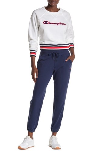 Imbracaminte femei champion campus french terry logo sweatpants athletic navy