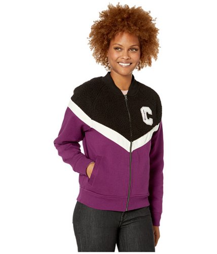 Imbracaminte femei champion heritage sherpa bomber jacket venetian purpleblack