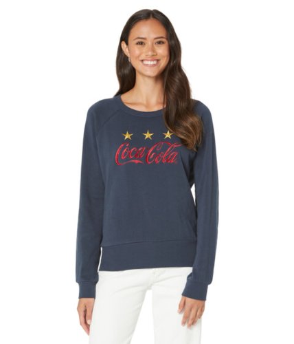 Imbracaminte femei chaser coca-cola cotton fleece sweatshirt total eclipse