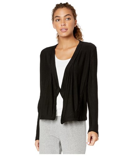 Imbracaminte femei chaser cozy knit long sleeve open front blazer true black