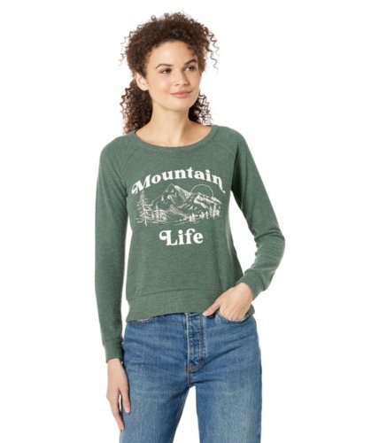 Imbracaminte femei chaser quotmountain lifequot recycled bliss knit raglan pullover greenhouse