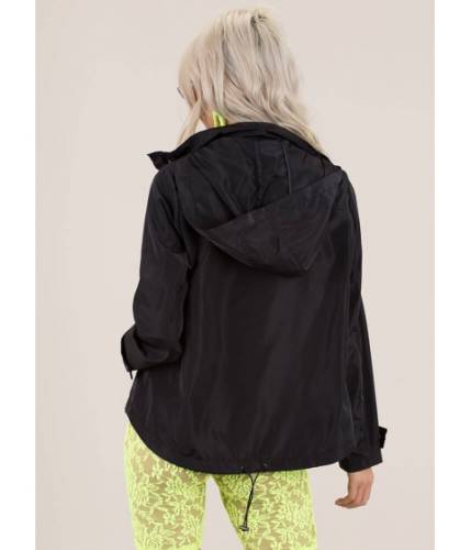 Imbracaminte femei cheapchic cool as a hooded windbreaker jacket black
