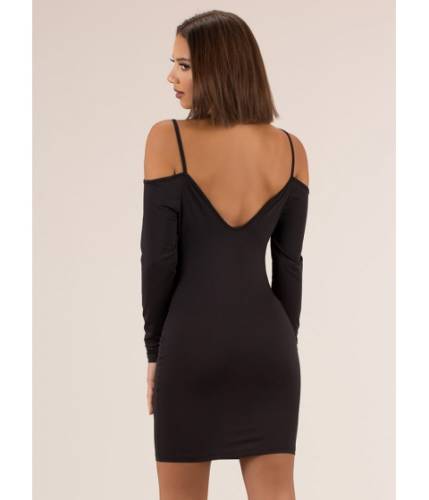 Imbracaminte femei cheapchic not yours plunging cold-shoulder dress black