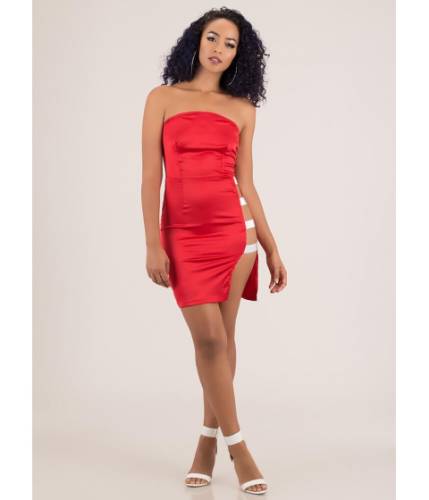 Imbracaminte femei cheapchic strappy thoughts cut-out tube dress red