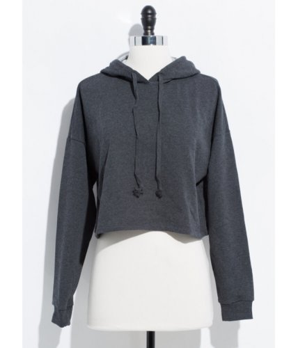 Imbracaminte femei cheapchic sweatshirt weather cropped hoodie grey